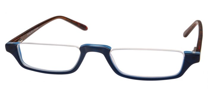 Col. 195 dunkelblau hellblau matt Bügel havanna