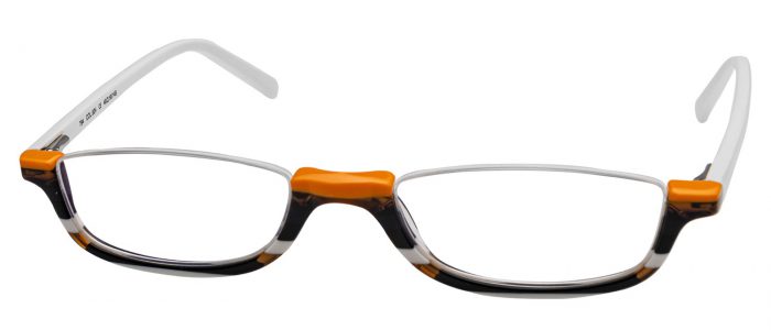 Col. 624 orange weiß braun/ Bügel weiß