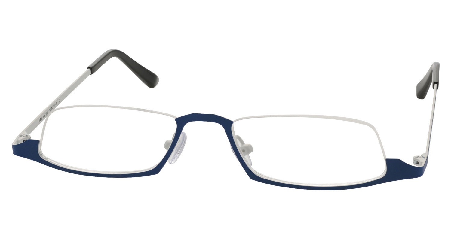 NCE Brillen Modell 560, Col. 696 blau matt weiß