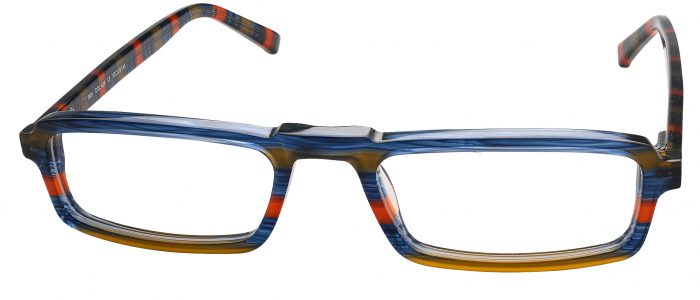 NCE Brillen, Modell 808 Col. 436 braun grau rot