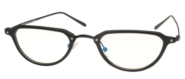 NCE Brillen, Modell 798, Col. 100 Vollrand Kunststoff schwarz matt Bügel Metall