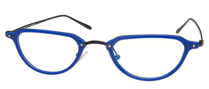 NCE Brillen, Modell 798, Col. 461 Vollrand Kunststoff blau matt Bügel Metall